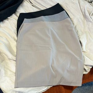 (3) Alfani skirt bundle black gray and tan! Like new